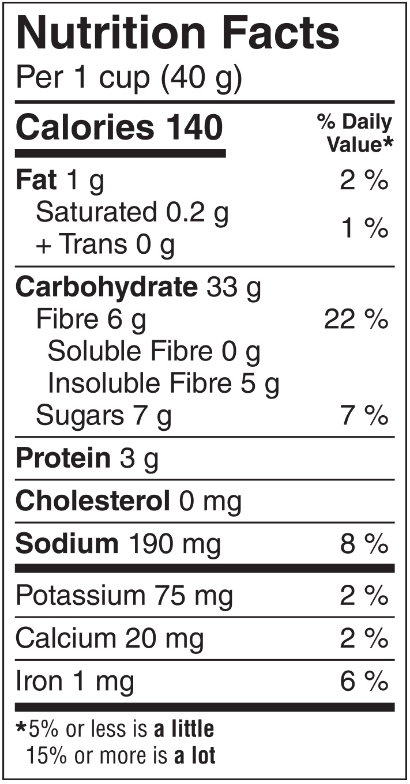 Barbara's Cinnamon Puffins - Nutritional Facts